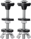 VEVOR Universal Toilet Tank to Bowl Bolts Kit, 2PCS Metal Heavy Duty Toilet Tank Bolts, Stainless Steel Toilet Tank Screws Replacement Kit with Wing Nuts, Rubber Washers Gaskets, Toilet Repair Screw