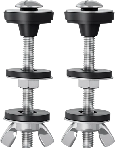 VEVOR Universal Toilet Tank to Bowl Bolts Kit, 2PCS Metal Heavy Duty Toilet Tank Bolts, Stainless Steel Toilet Tank Screws Replacement Kit with Wing Nuts, Rubber Washers Gaskets, Toilet Repair Screw