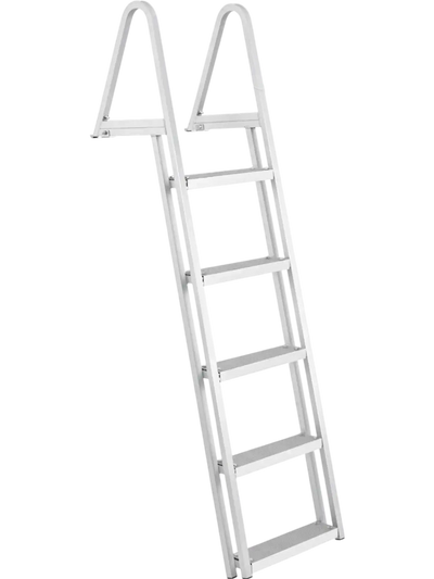 VEVOR Removable Dock Ladder 5 Steps, 350 lbs Load Capacity, Pontoon Boat Ladder with 4'' Wide Step & Nonslip Design for Ship/Lake/Pool/Marine Boarding