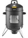 VEVOR Charcoal Smoker, 16" Vertical Charcoal BBQ Grill, Coated Steel Barbecue Smoker with 2 Grilling Grates, Thermometer, Air Vents & Removable Ash Tray, Ideal for Backyard Patio Parties Cooking