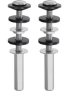 VEVOR Universal Toilet Seat Bolts Kit, 2PCS Metal Heavy Duty Toilet Tank Bolts, Stainless Steel Toilet Seat Screws Replacement Kit with Long Downlock Nuts, Rubber Washers Gaskets, Toilet Repair Screw