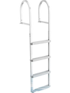 VEVOR Removable Dock Ladder, 5 Steps, Aluminum Alloy Pontoon Boat Swim Ladder, with Non-Slip Wide PP Steps, 500 lbs Weight Capacity, Quick Release Design, for Lake Swimming, Pool, Marine Boarding