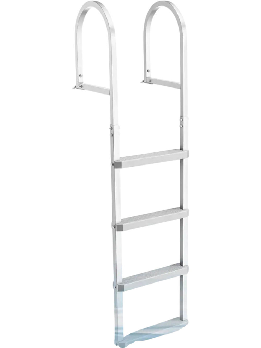 VEVOR Removable Dock Ladder, 5 Steps, Aluminum Alloy Pontoon Boat Swim Ladder, with Non-Slip Wide PP Steps, 500 lbs Weight Capacity, Quick Release Design, for Lake Swimming, Pool, Marine Boarding