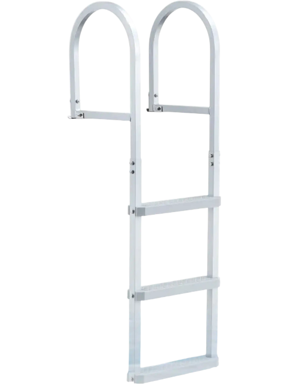 VEVOR Removable Dock Ladder, 4 Steps, Aluminum Alloy Pontoon Boat Swim Ladder, with Non-Slip Wide PP Steps, 500 lbs Weight Capacity, Quick Release Design, for Lake Swimming, Pool, Marine Boarding