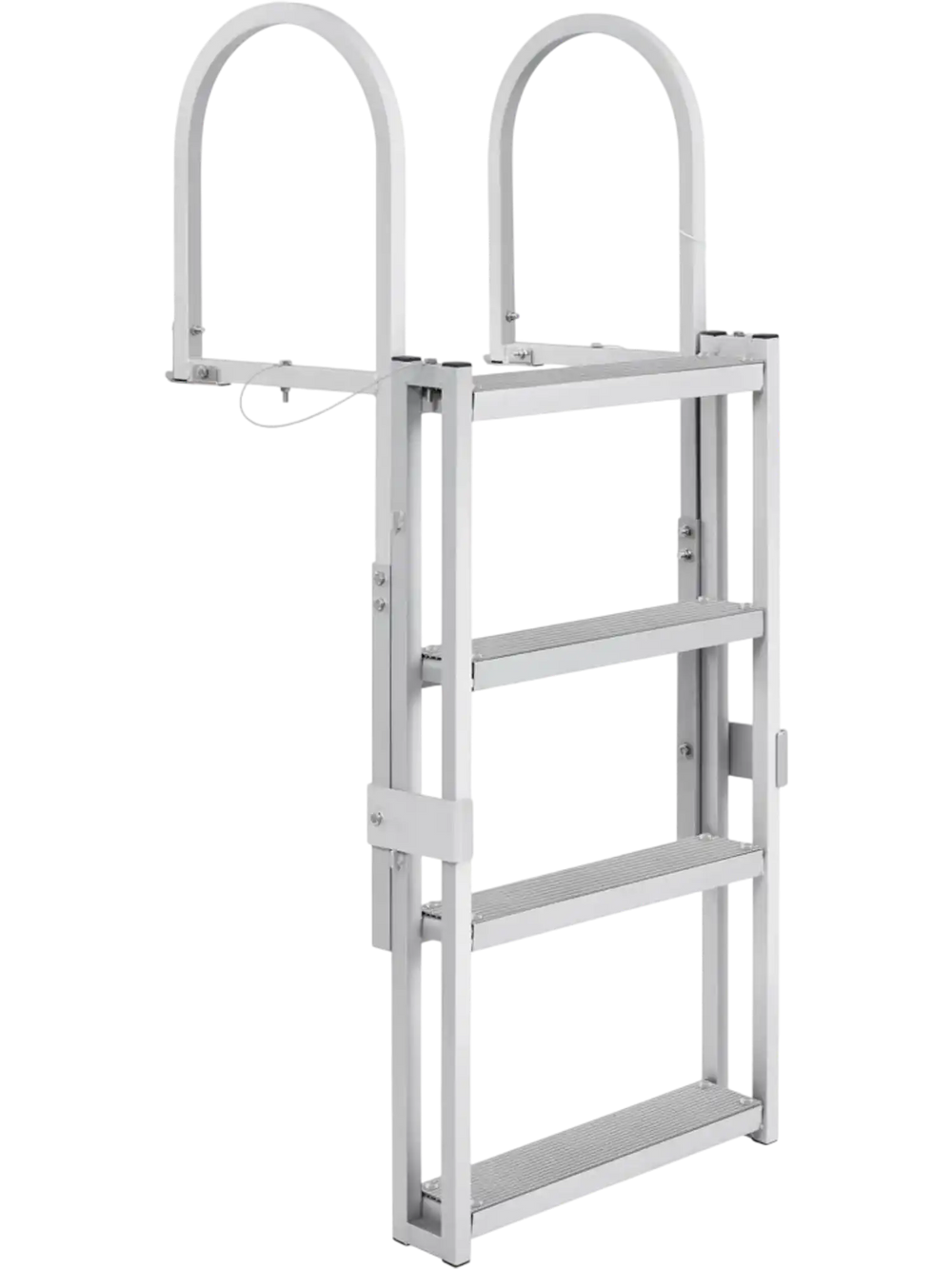 Vevor Dock Ladder Retractable 4-Step Adjustable Aluminum Boat Ladder N ...