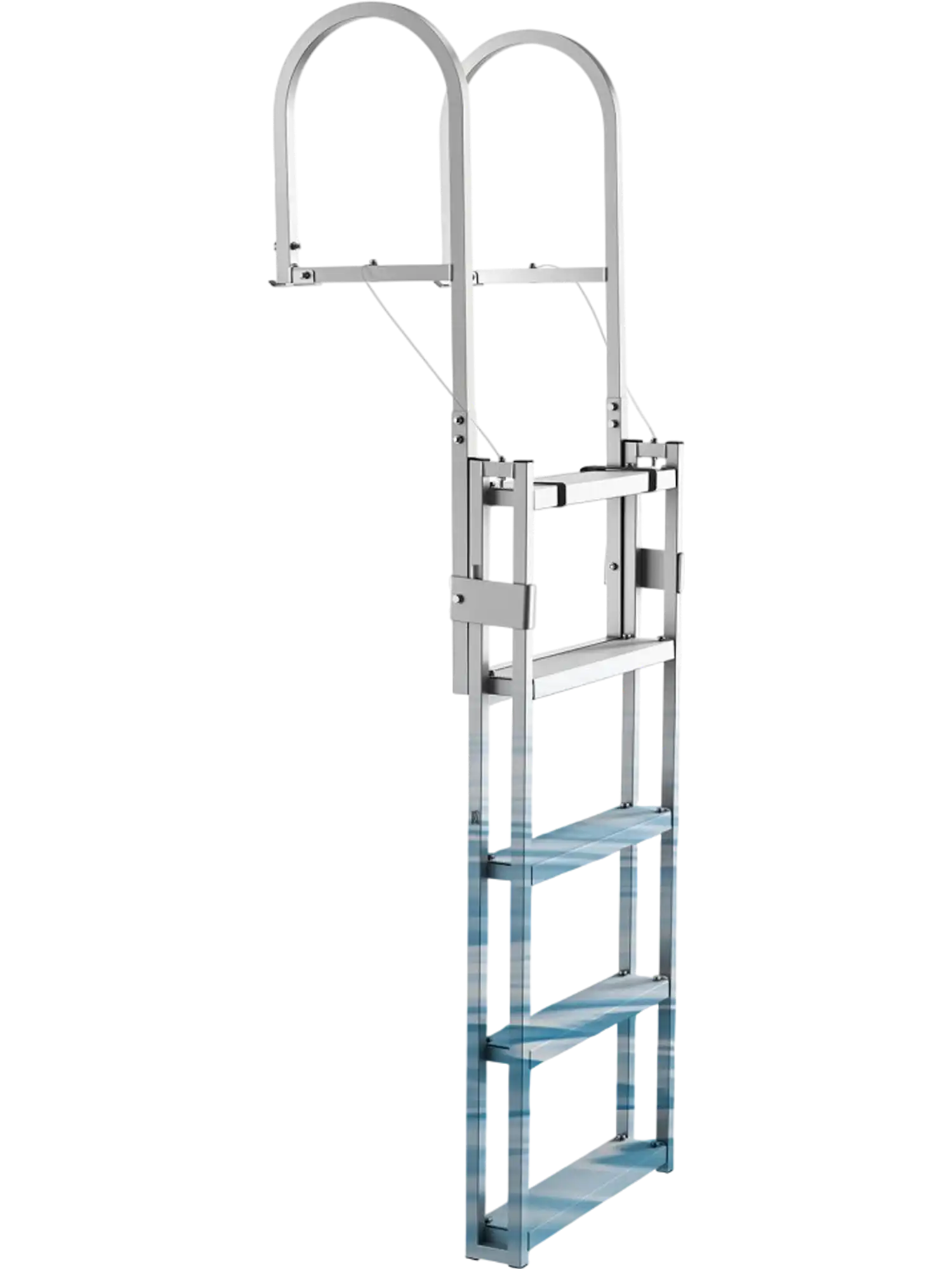 Vevor Dock Ladder Retractable 5-Step Aluminum Alloy Pontoon Boat Swim Ladder New