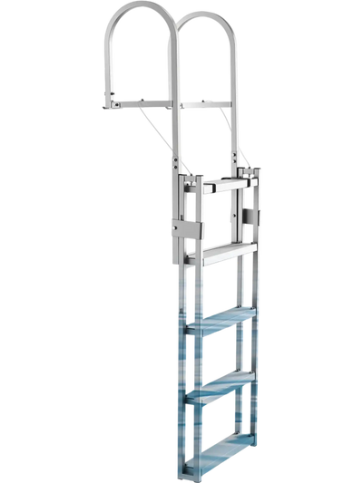 Vevor Dock Ladder Retractable 5-Step Aluminum Alloy Pontoon Boat Swim Ladder New