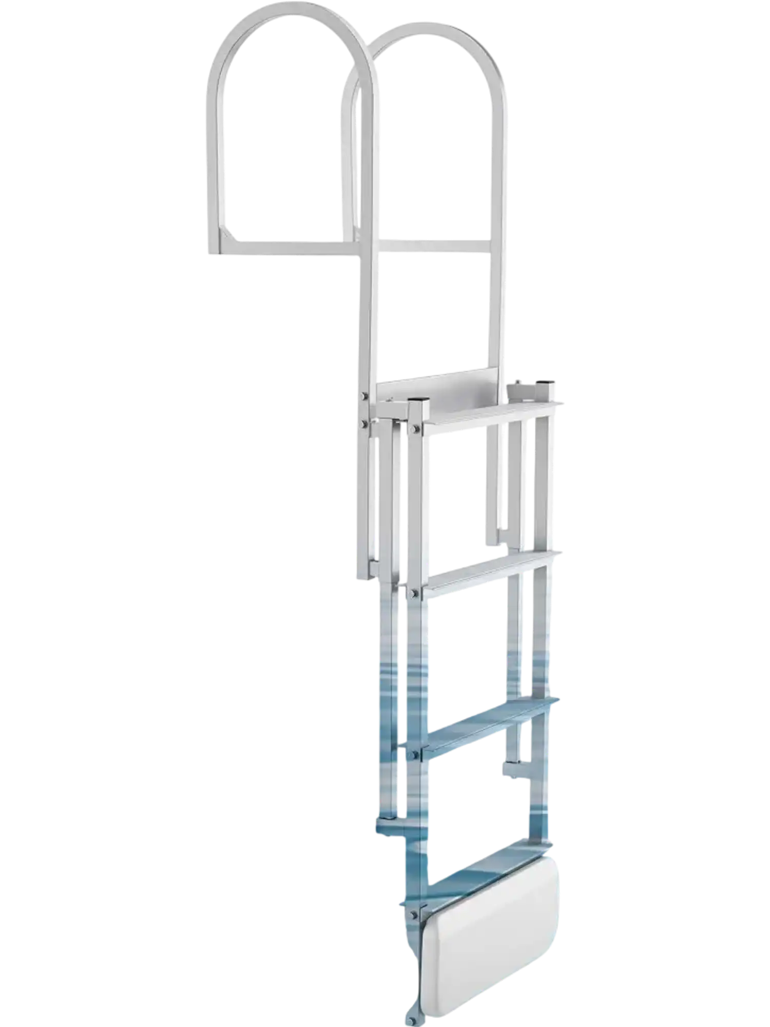 Vevor Dock Ladder Retractable 4-Step Aluminum Alloy Pontoon Boat Swim Ladder New