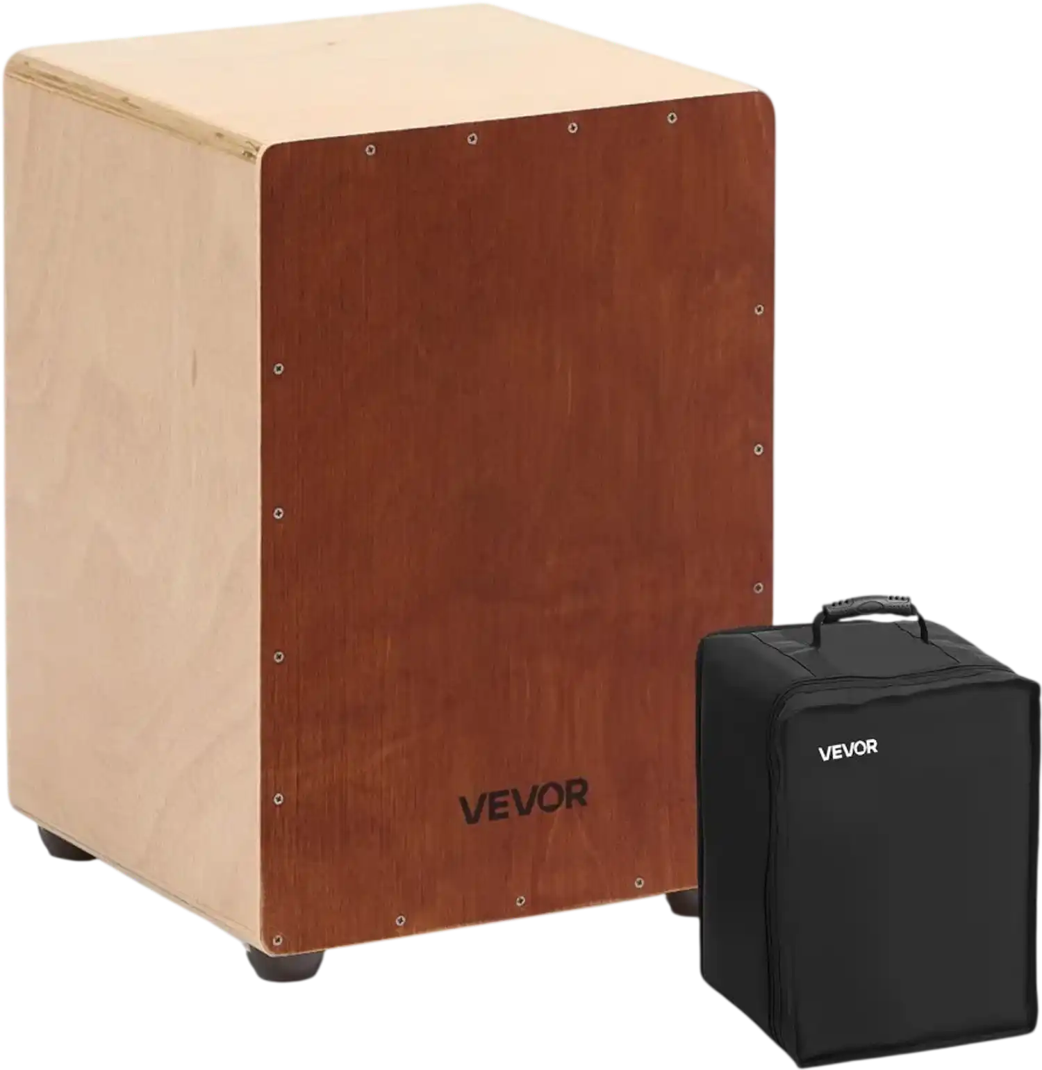 Vevor Cajon Box Drum Birchwood Percussion Instrument with Snare Wires & Travel Bag New