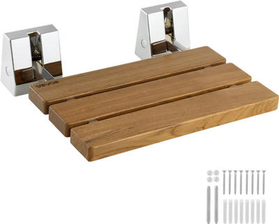 VEVOR Foldable Shower Seat Wall Mounted, 15.7