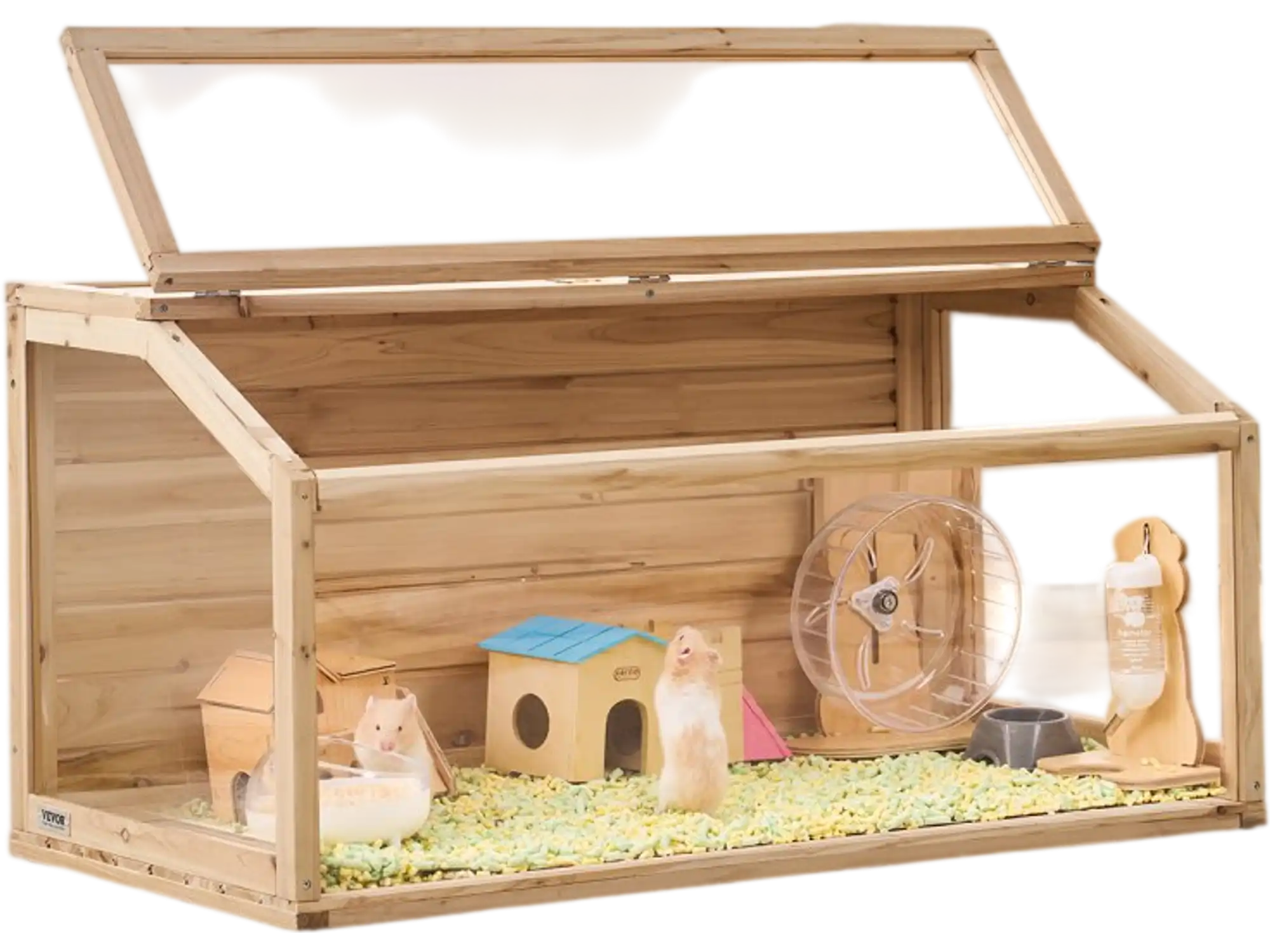 Vevor Hamster Cage Wooden 40 x 20 x 20