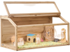 VEVOR Wooden Hamster Cage, 270° Viewing Hamster Habitat, 48 x 20 x 20in, Dwarf Hamster Cages with Openable Top, Ventilated Small Animal Cage, Pet Mouse Cage for Gerbils, Rats, Guinea Pigs, Mice