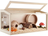VEVOR Wooden Hamster Cage 40.1"x20.4"x20.1" 270° Viewing Hamster Habitat, Chewproof Acrylic Small Animal Cage with Openable Top, Large Pet Enclosure for Syrian/Dwarf Hamsters, Guinea Pigs & Gerbils