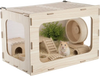 VEVOR Wooden Hamster Cage 23.8"x15.9"x15.9" 270° Viewing Hamster Habitat, Chewproof Small Animal Cage with Openable Top, Large Pet House Wood Enclosure for Syrian/Dwarf Hamsters, Guinea Pigs, Gerbils