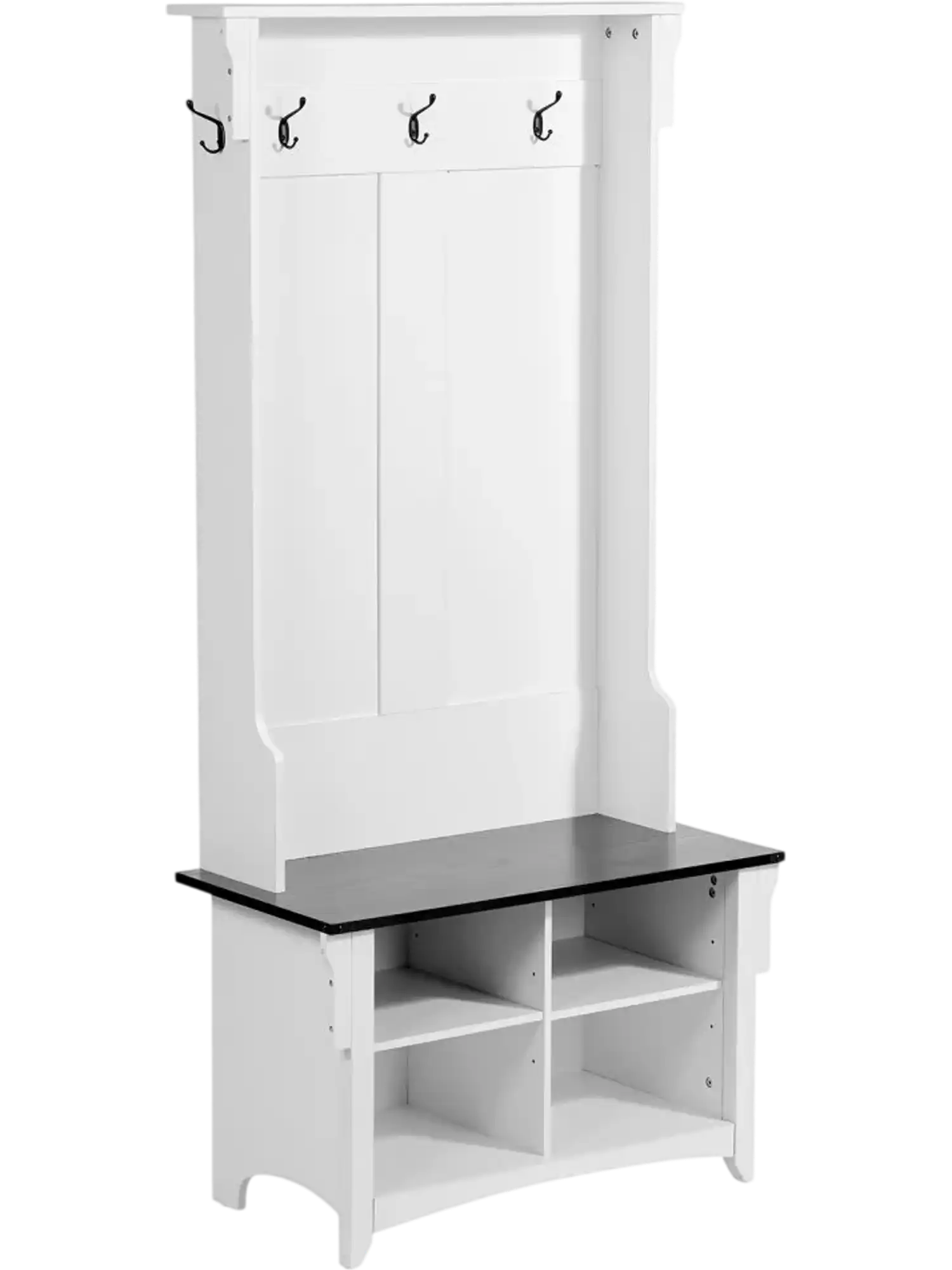 Vevor Hall Tree Entryway Bench Coat Rack with Shoe Storage 32
