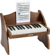 VEVOR Kids Piano Keyboard, 25 Keys Wooden Digital Piano for Kids, Mini Music Educational Instrument Toy with Realistic Sound, Dual Power, Adjustable Volume for Toddlers, Boys Girls Learning, Walnut