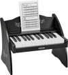VEVOR Kids Piano Keyboard, 25 Keys Wooden Digital Piano for Kids, Mini Music Educational Instrument Toy with Realistic Sound, Dual Power, Adjustable Volume for Toddlers, Boys Girls Learning, Black