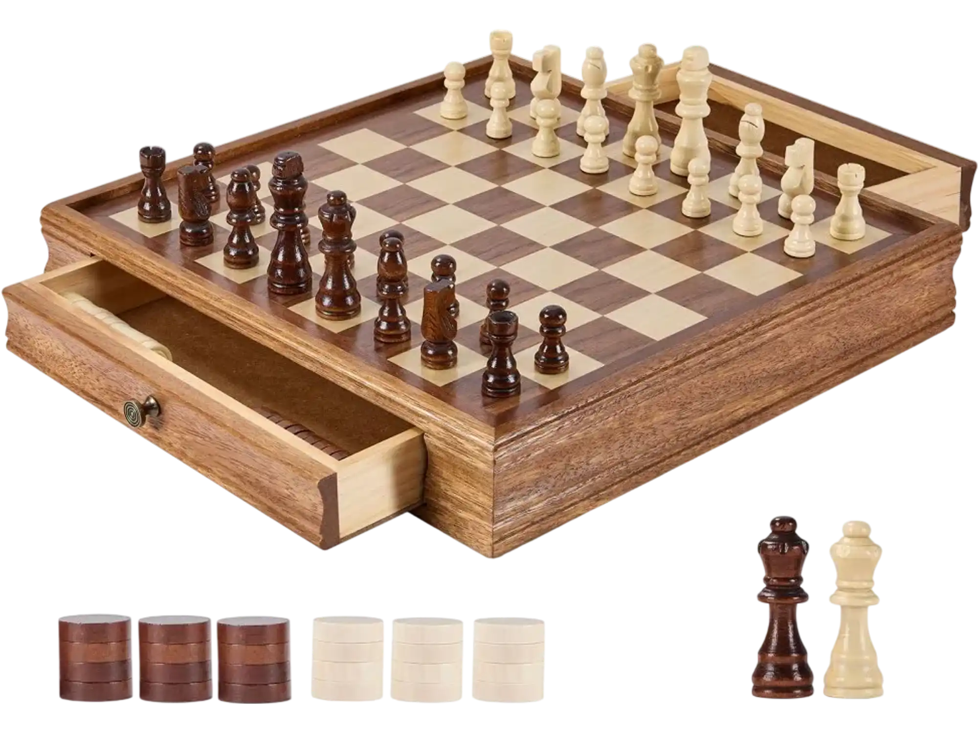 Vevor Chess Set Solid Wood 15