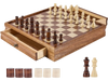 VEVOR Solid Wood Chess Set, 15 inch  2-IN-1 Chess Checkers Game Set, Chess Board Games with Storage Drawer & Weighted Chess Checkers Pieces & 2 Queens, for Adults Kids Tournament Professional Beginner