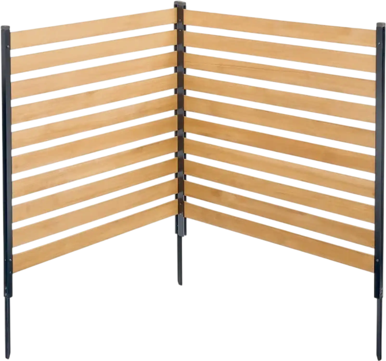 Vevor Wood Privacy Fence 2-Panel Slatted Air Conditioner Fence Screen 38