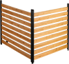 VEVOR Wooden Privacy Fence, 48 x 49 x 28 inch Air Conditioner Fence, 2 Panel Solid Outdoor Wood Privacy Screen with Metal Stakes, Steel Frame, Trash Can Hider Fences Suitable for Garden, Pool