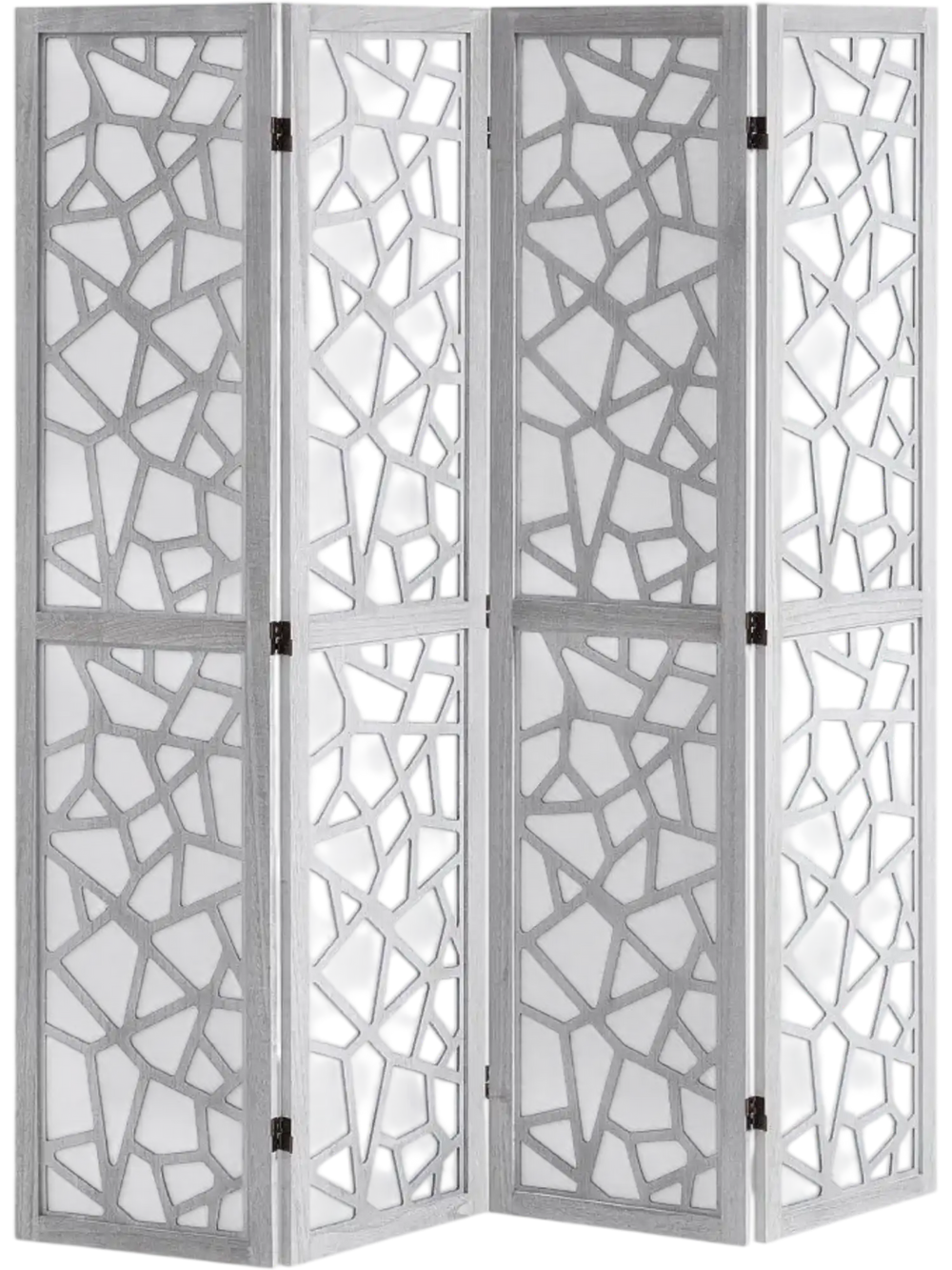 VEVOR Wood Room Divider, 4 Panel Wood Folding Privacy Screen, 66.9 Inches Tall Indoor Carved Wooden Partition, Portable Decoration Screen, for Room Separation, Home, Office, Restaurant & Bedroom