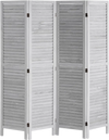 VEVOR Wood Room Divider, 4 Panel Folding Privacy Screen, 66.9 Inches Tall Indoor Wooden Partition, Portable Decoration Screen, for Room Separation, Home, Office, Restaurant & Bedroom (Light Grey)