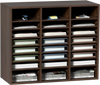 VEVOR Literature Organizers, 24 Compartments Office Mailbox with Adjustable Shelves, Wood Literature Sorter 29x12x24.4 inches for Office, Home, Classroom, Mailrooms Organization, EPA Certified, Brown