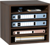 VEVOR Literature Organizers, 5 Compartments Office Mailbox with Adjustable Shelves, Wood literature sorter 13.9x12x13 inches for Office, Home, Classroom, Mailrooms Organization, EPA Certified, Brown