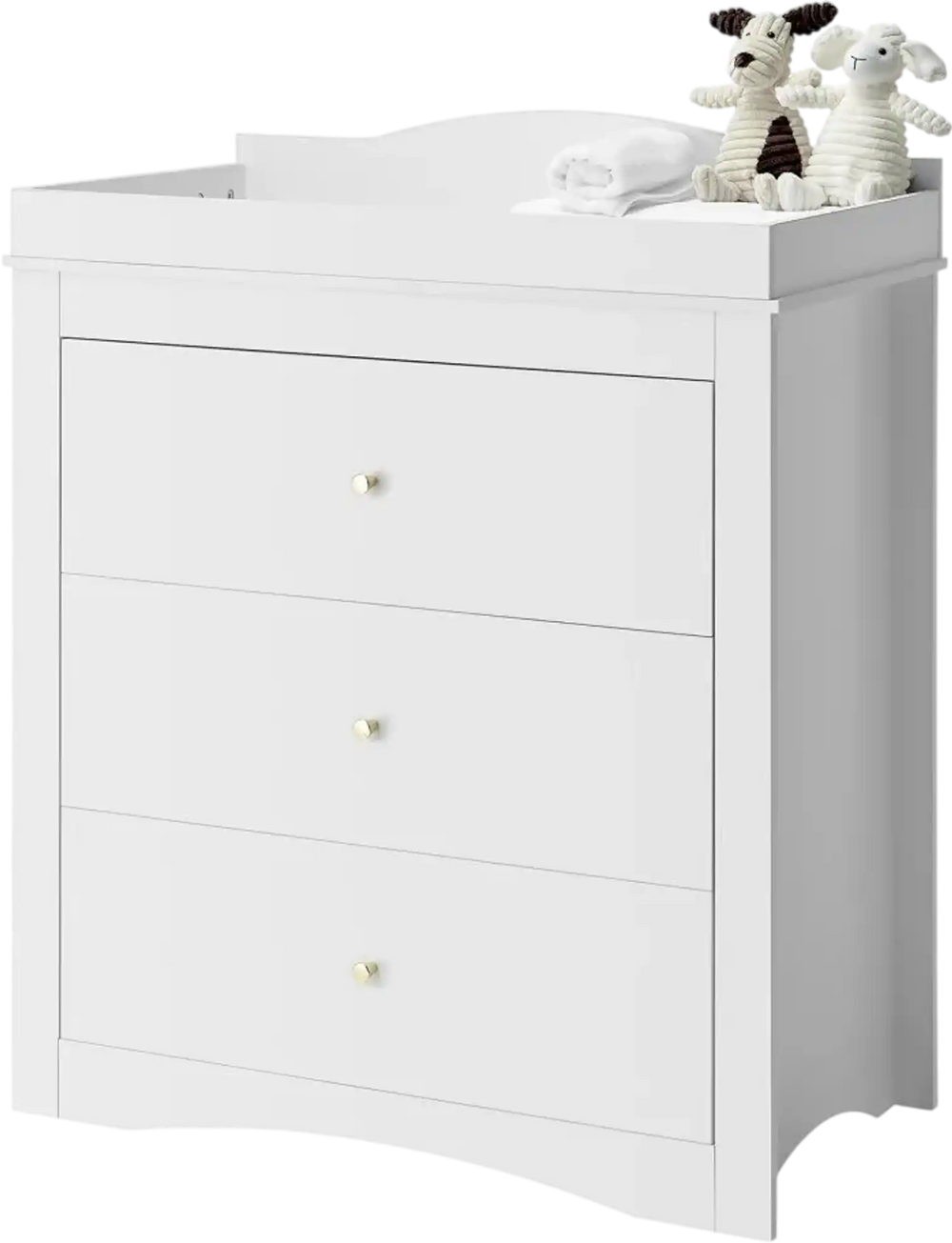 modern changing table dresser VEVOR Baby Changing Table Dresser with 3 Drawers White Multi-Functional Nursery Storage Organizer