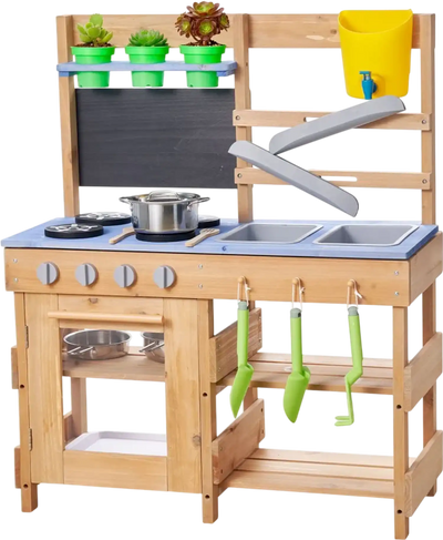 Vevor Mud Kitchen Outdoor Kids Play Kitchen with Water and Sand New