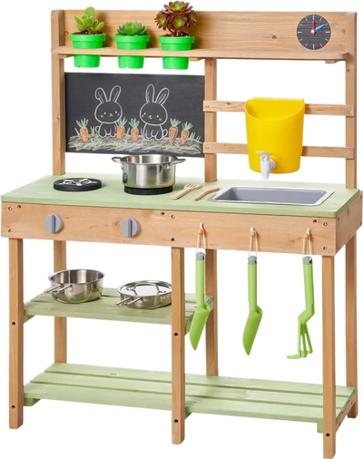Vevor Mud Kitchen Outdoor Wooden Play Kitchen for Kids New