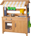 VEVOR Mud Kitchen, Outdoor Mud Kitchen for Kids, Wood Outdoor Play Kitchens with Spoons, Sink, Tank, Sunshade Canopy, Shovels, Cookware Pots and Accessories, Wooden Play Kitchens for Home, Lawn