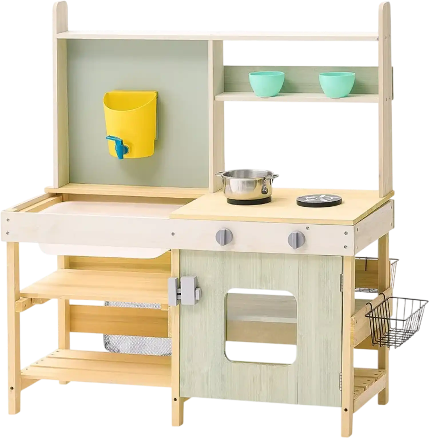 Vevor Mud Kitchen Outdoor Wooden Play Kitchen Set for Kids New