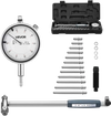 VEVOR Dial Test Indicator and Bore Gauge Measuring Tool Set, Dial Indicator 0.001 inch Accuracy, 2-6 inch Bore Range with Rod, Storage Case, Anvils for Industrial Machining Measurements