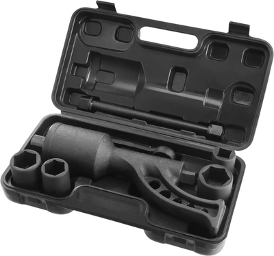 VEVOR Torque Multiplier, 1 Inch Drive Lug Nut Wrench/Multiplier Heavy Duty Torque Multiplier Wrench Set, 1:64 6,800N.m Lug Nut Remover, Includes 4 Sockets (21-41mm) and Storage Case