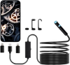 VEVOR Endoscope Camera with Light, Dual Lens Borescope for Android & IOS, 1920P HD Inspection Camera with 8 + 1 LED Light, 2X Zoom, 16.4FT Snake Cable, IP67 Waterproof Snake Camera for Auto, Plumbing