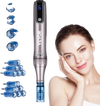VEVOR Professional Microneedling Pen M8S, Electric Derma Pen with 12PCS Anti-Backflow Cartridges, 6 Variable Speed Skin Care Beauty Device with LCD Display and 0-2.5mm Adjustable Needle Length