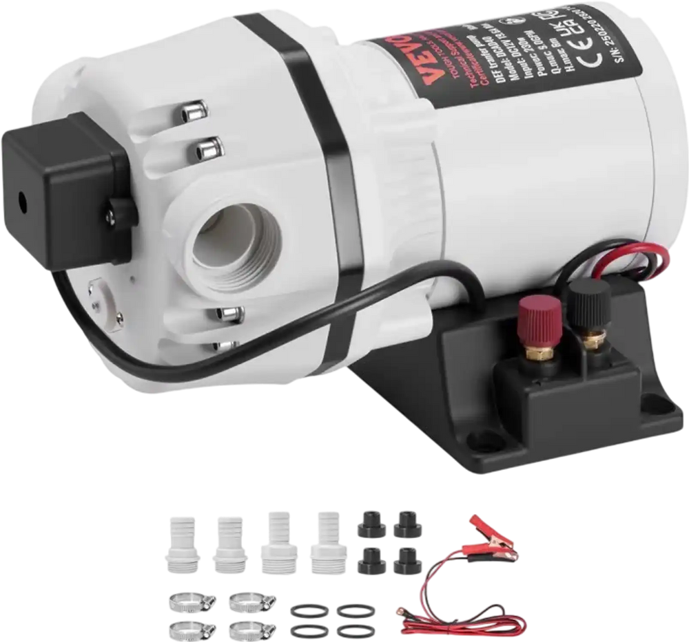VEVOR DEF Transfer Pump, 9 GPM, Diaphragm Irrigation Self Priming Electric Water Pump for Diesel Exhaust Fluid Automotive Urea Oil, DC 12V, 230W, 26.25 ft Lift, for Liquid Transportation Refueling