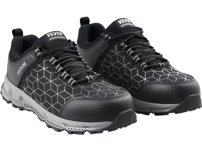 Vevor Work Shoes Men's Black Steel Toe Safety Sneakers US Size 9 New