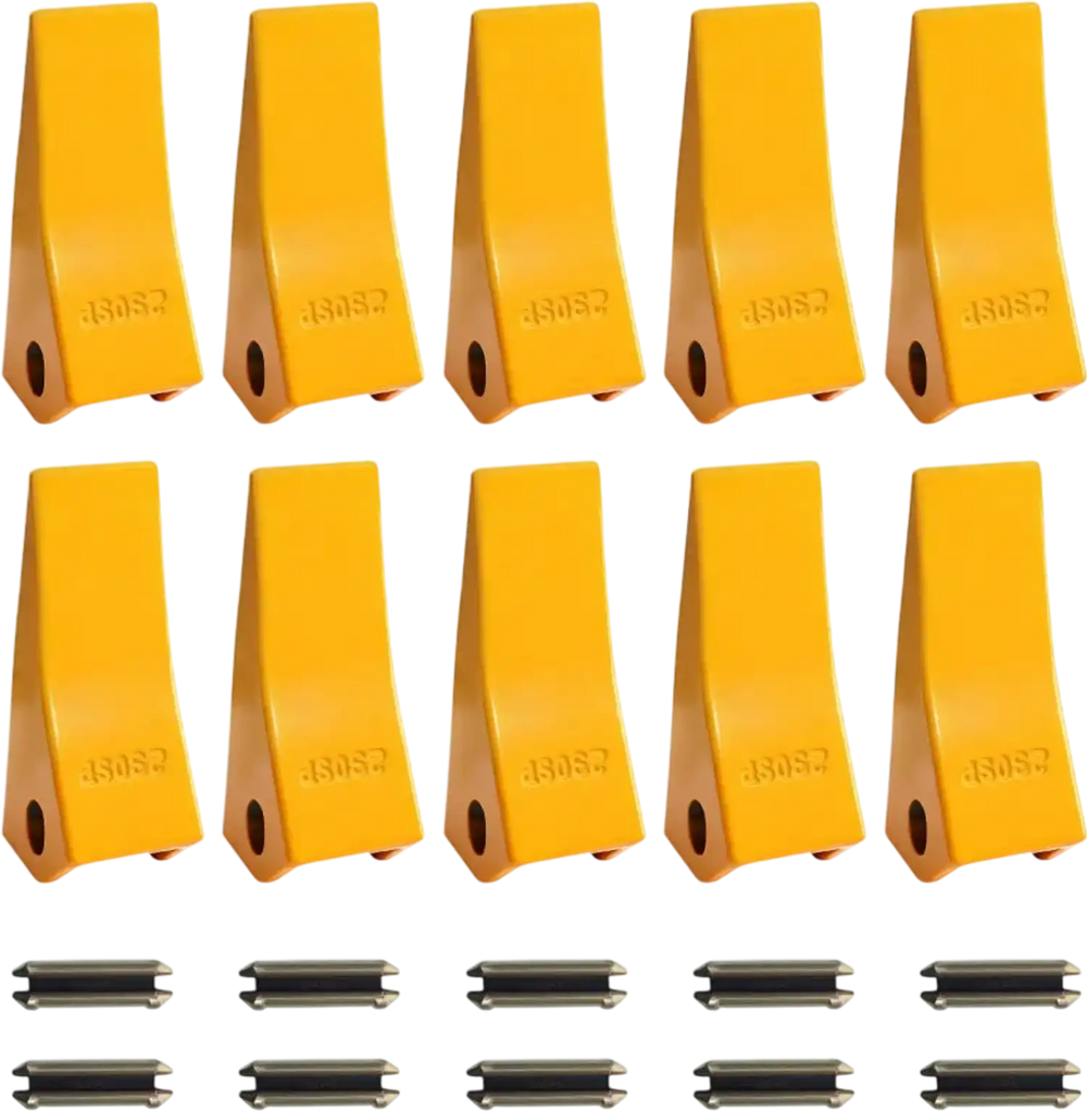 VEVOR Excavator Bucket Teeth with Pins, 10 Pack 5.79 in Bucket Tooth Set Compatible with 23 & 230 Series Excavators, Heavy Duty  Bolt on Digging Buckets Teeth for Skid Steer & Mini Excavators