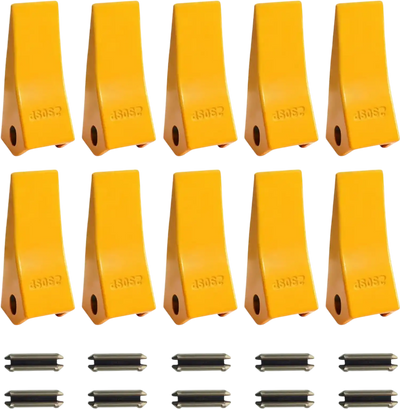 VEVOR Excavator Bucket Teeth with Pins, 10 Pack 5.79 in Bucket Tooth Set Compatible with 23 & 230 Series Excavators, Heavy Duty  Bolt on Digging Buckets Teeth for Skid Steer & Mini Excavators