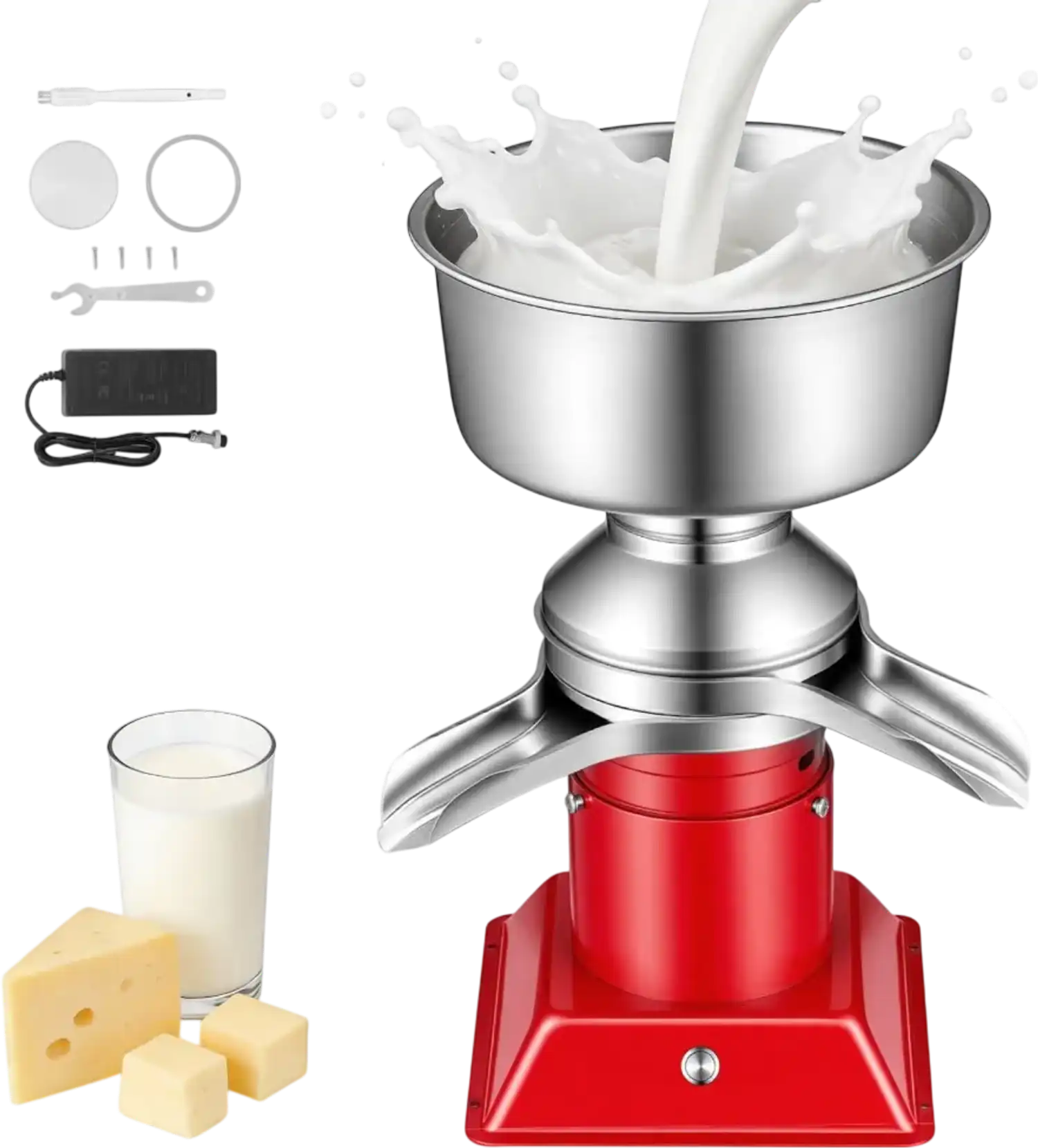 Vevor Milk Cream Separator Electric 60L/H 10500RPM 4.5L Bowl New