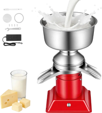 VEVOR Electric Milk Cream Separator, 60L/H Output 10500RPM Milk Cream Centrifugal Separator, 304 Stainless Steel Goat Cow Milk Skimmer Separating Machine with 4.5L Bowl Capacity (40W, 100-240V)