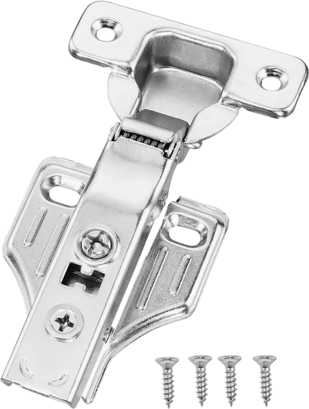 VEVOR Cabinet Hinges, 50 Packs Full Overlay Kitchen Cabinet Door Hinges, 100 Degree Opening Angel Soft Close Concealed Cupboard Hinges for Framed + Frameless Cabinet Type, with Mounting Screws
