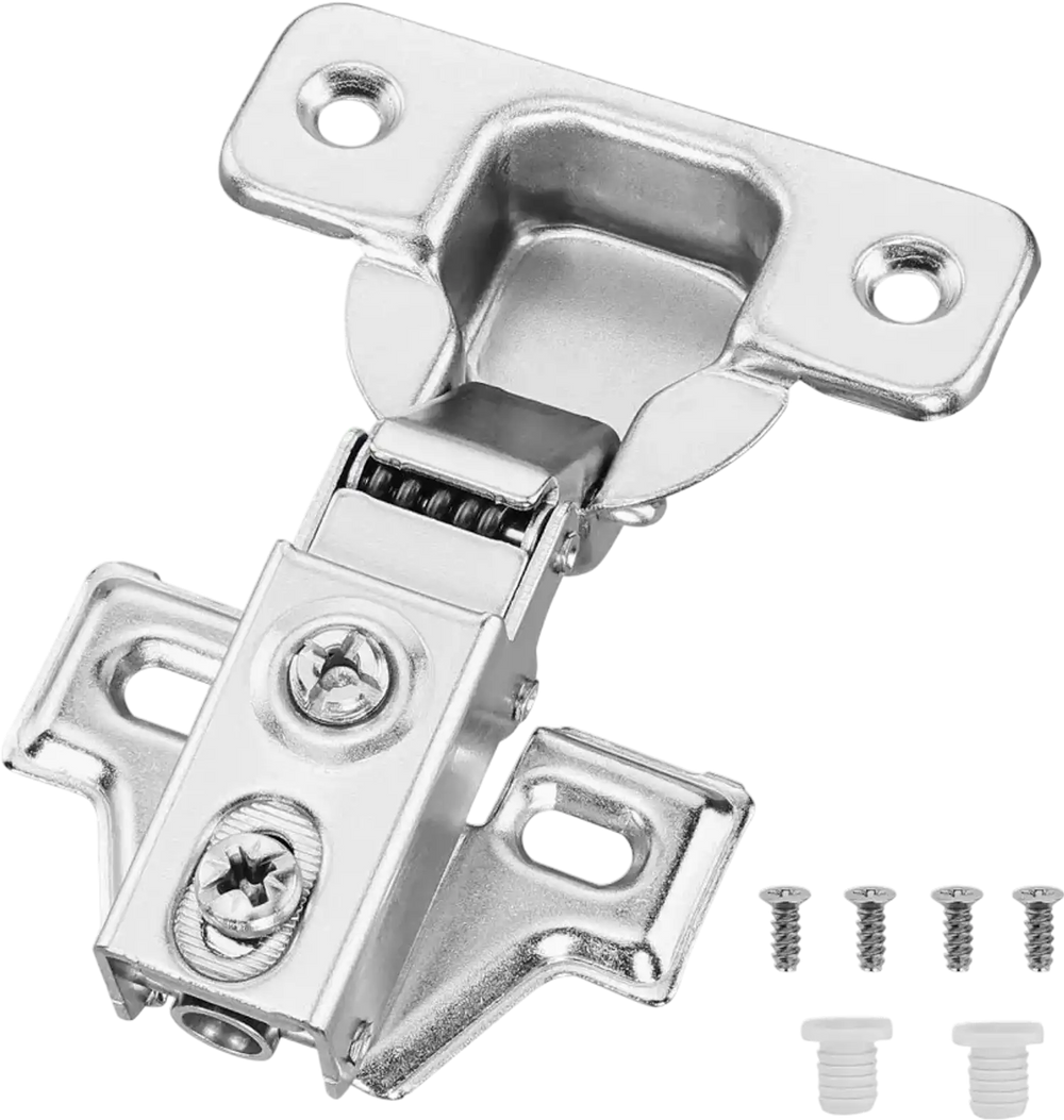 VEVOR Cabinet Hinges, 60 Packs Partial Overlay Kitchen Cabinet Door Hinges, 100 Degree Opening Angel Soft Close Concealed Cupboard Hinges for Framed + Frameless Cabinet Type, with Mounting Screws
