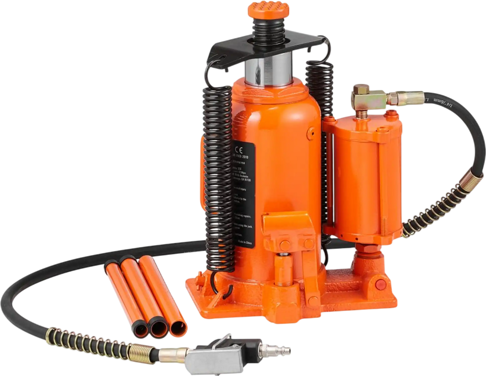 VEVOR Air Hydraulic Bottle Jack, 20 Ton/40000 LBS All Welded Bottle Jack, 10.4-19.7 inch Lifting Range, Manual Handle and Air Pump, for Car, Pickup, Truck, RV, Auto Repair, Industrial Engineering