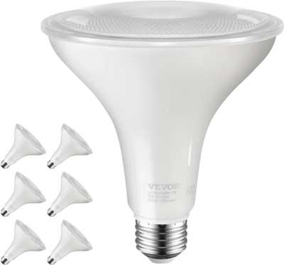 Vevor Flood Light Bulbs PAR38 Outdoor LED 6-Pack 1050 Lumens 5000K Dimmable New
