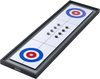 VEVOR Shuffleboard and Curling 2 in 1 Board Games, 45" Portable Tabletop Set, Two Sided Tabletop Shuffleboard with 8 Rolling Pucks, Shuffleboard and Curling Combo Game Set for Kids and Family