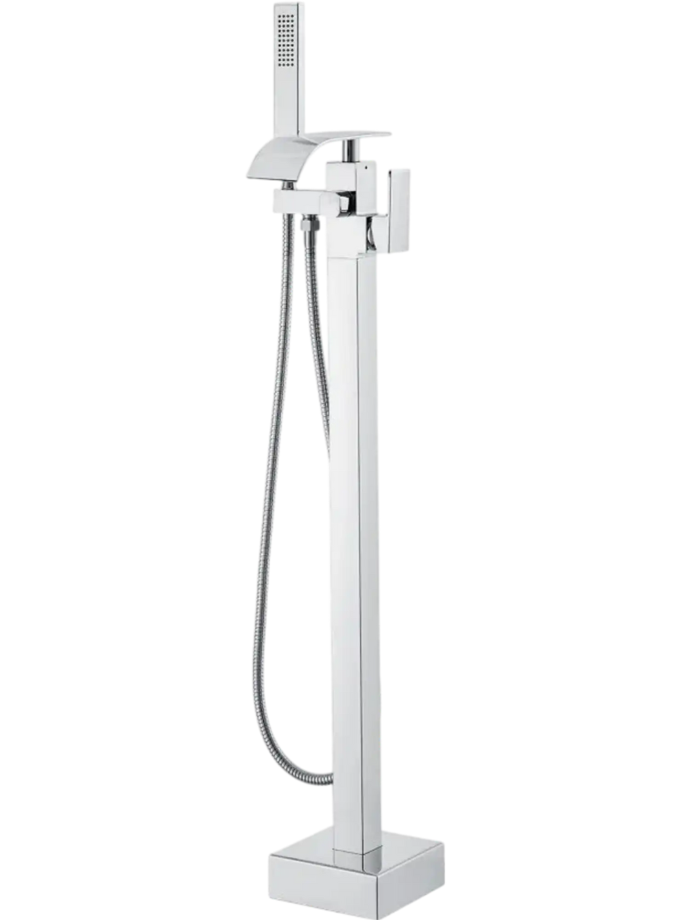 VEVOR Freestanding Bathtub Faucet, Floor Mount, Freestanding Tub Filler, Shower Mixer Taps, Two Water Modes, 360° Swivel Spout, for Bathing & Showering Pet Bathing Cleaning Drains Toilet Flushing